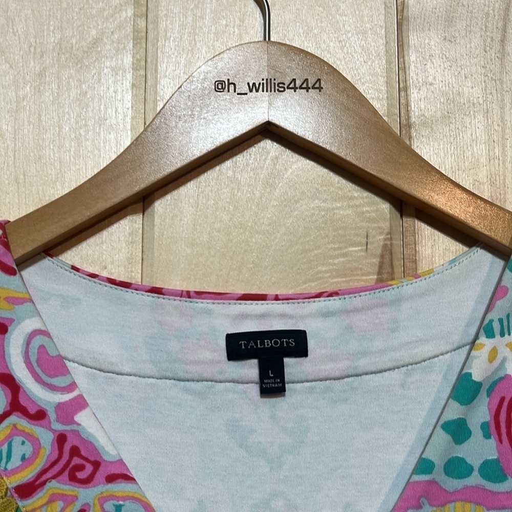 Talbots Womens Medallion Interlock Sleeveless Shift Dress Size‎ L - Picture 4 of 6